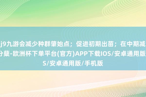 j9九游会减少种群肇始点；促进初期出苗；在中期减少无效分蘖-欧洲杯下单平台(官方)APP下载IOS/安卓通用版/手机版