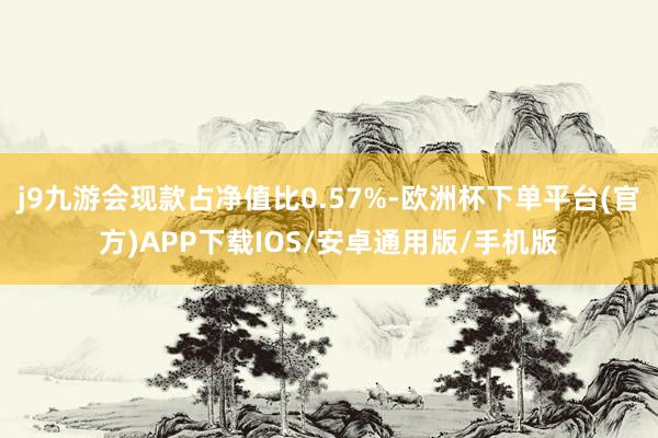 j9九游会现款占净值比0.57%-欧洲杯下单平台(官方)APP下载IOS/安卓通用版/手机版