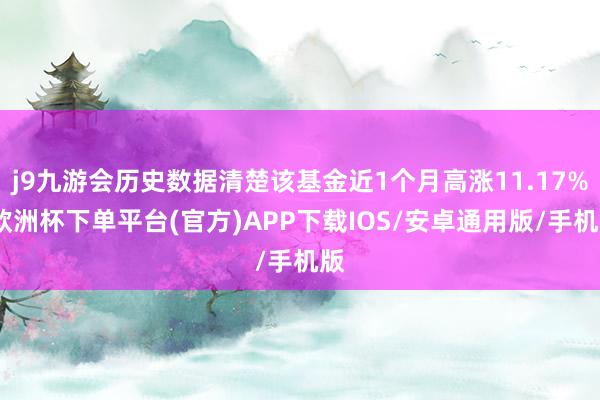 j9九游会历史数据清楚该基金近1个月高涨11.17%-欧洲杯下单平台(官方)APP下载IOS/安卓通用版/手机版