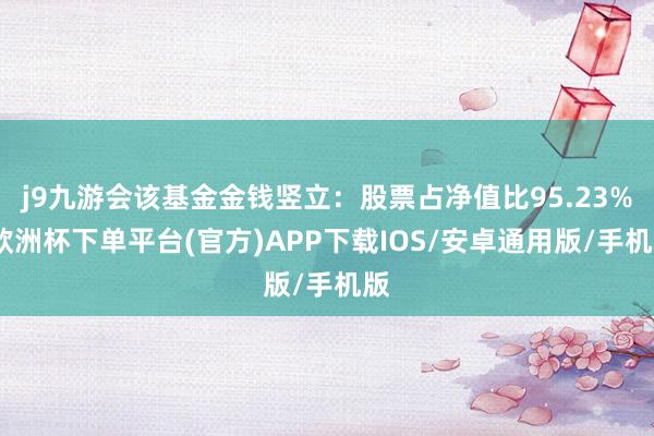 j9九游会该基金金钱竖立：股票占净值比95.23%-欧洲杯下单平台(官方)APP下载IOS/安卓通用版/手机版