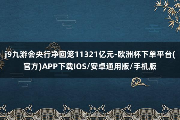 j9九游会央行净回笼11321亿元-欧洲杯下单平台(官方)APP下载IOS/安卓通用版/手机版