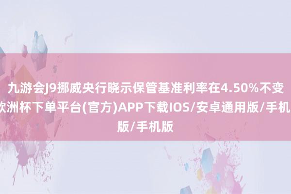 九游会J9挪威央行晓示保管基准利率在4.50%不变-欧洲杯下单平台(官方)APP下载IOS/安卓通用版/手机版