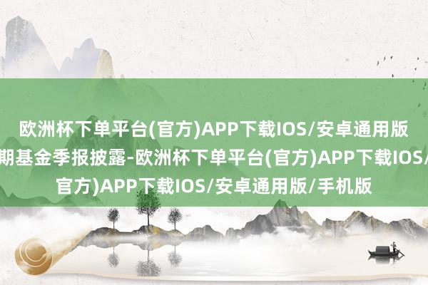 欧洲杯下单平台(官方)APP下载IOS/安卓通用版/手机版凭据最新一期基金季报披露-欧洲杯下单平台(官方)APP下载IOS/安卓通用版/手机版