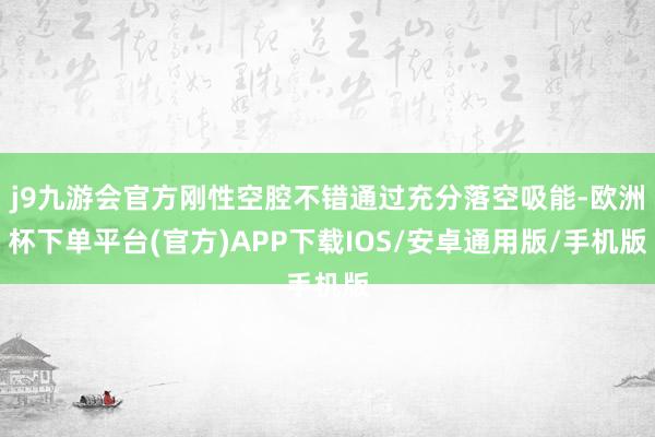 j9九游会官方刚性空腔不错通过充分落空吸能-欧洲杯下单平台(官方)APP下载IOS/安卓通用版/手机版